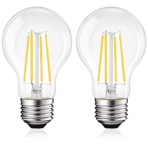 100-Watt Equivalent A19 1600 Lumens Dimmable E26 Edison LED Light Bulb 12-Watt Damp Rated UL 4000K Cool White (2-Pack)