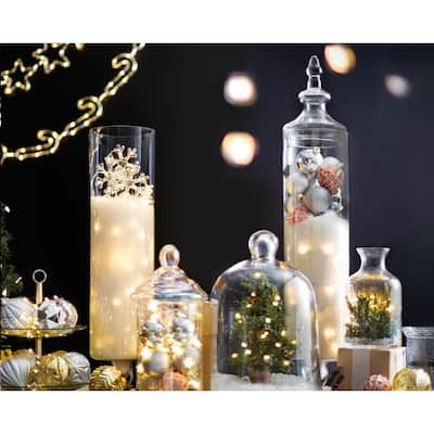 34 ft. 100-Light LED Warm White Battery Operated Decorative String Light