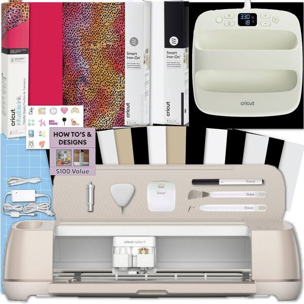 Cricut Maker 4 and EasyPress Combo Cutting Machine Bundle-Smart