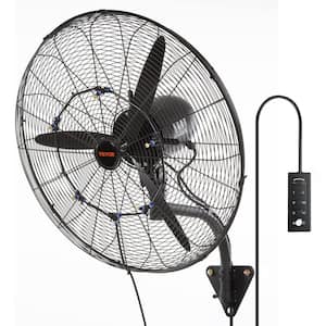 Wall Mount Fan 24 in. 3-Speed (Black)