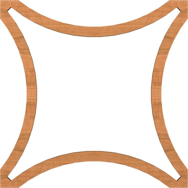 Ekena Millwork Small Lilley Fretwork 3/8 in. x 1-15/16 ft. x 1-15/16 ft. Brown Wood Decorative Wall Paneling 1-Pack