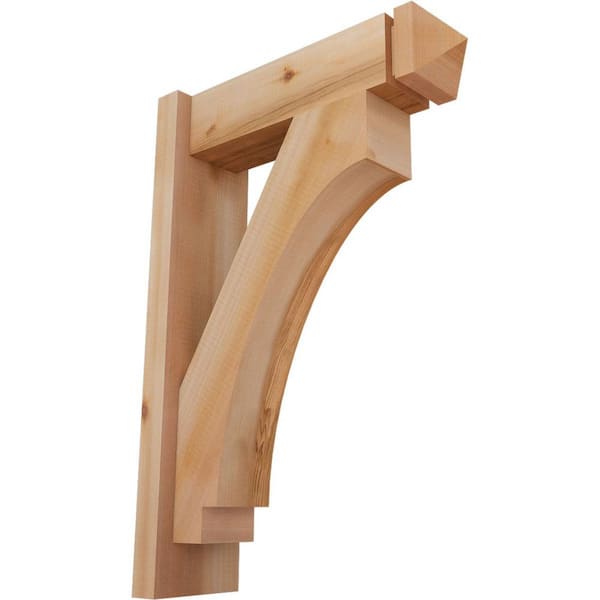 Ekena Millwork 6 in. x 26 in. x 18 in. Western Red Cedar Imperial Arts and Crafts Smooth Outlooker