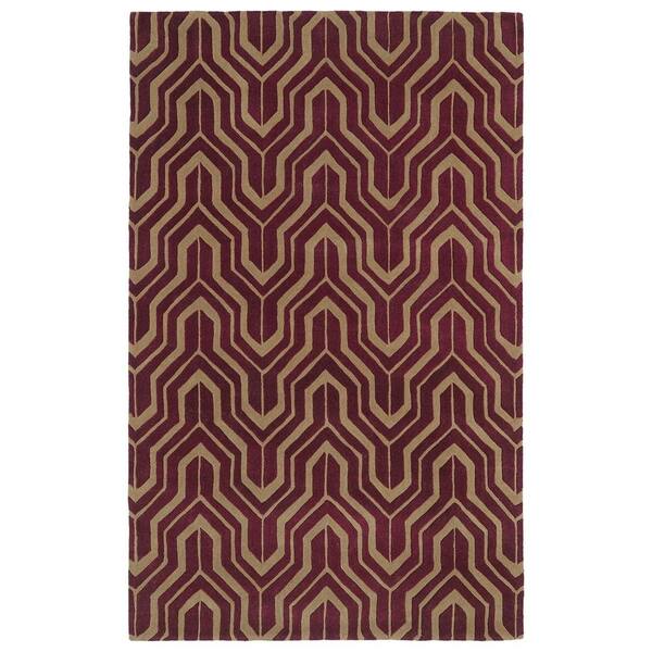 Kaleen Revolution Plum 8 ft. x 11 ft. Area Rug