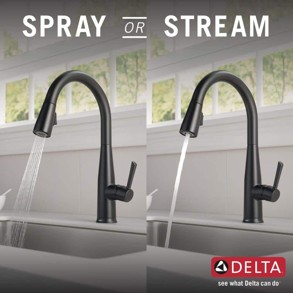 Matte Black Stainless Steel Pull-Down Kitchen Faucet