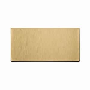 Short Grain 6 in. x 3 in. Brushed Champagne Metal Decorative Wall Tile (8-Pack)