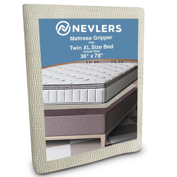 Nevlers XL-Twin Size Slip Resistant Mattress Pad with Durable Grip : Prevent Mattress and Topper from Shifting (36 in. x 78 in.)