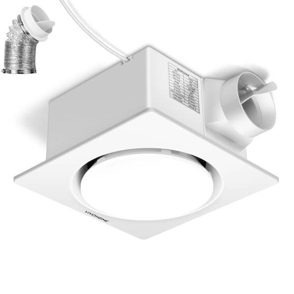 160 CFM AutoFlow Ceiling Bathroom Exhaust Fan with Light and Humidity Sensor, 30-110-160CFM, Dimmable 3CCT LED Light