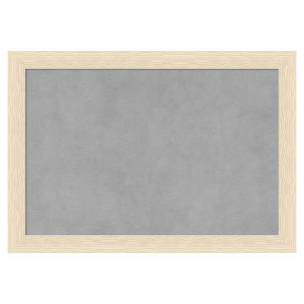 Amanti Art Woodgrain Stripe Blonde 20 in. x 14 in Framed Magnetic Board