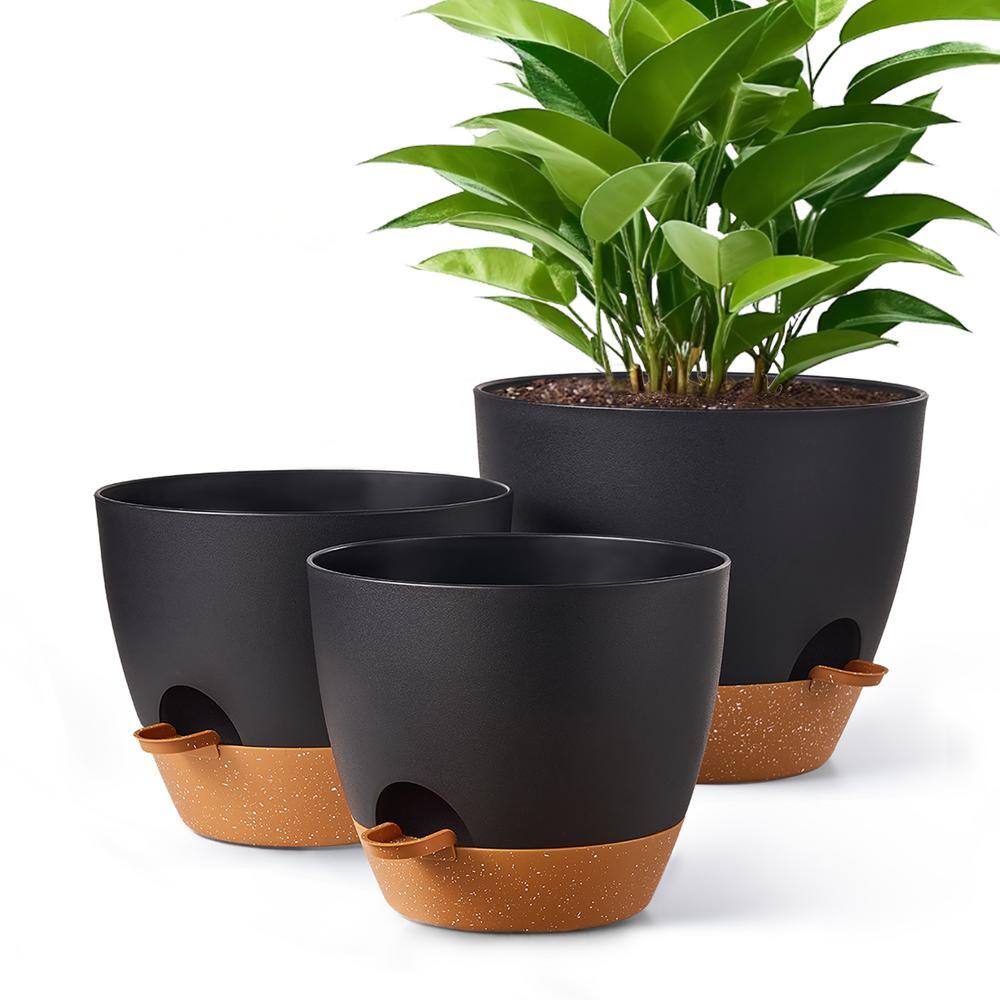 12 Inch Flower Pot 12-Inch Self Watering Planters With Drainage Holes ...