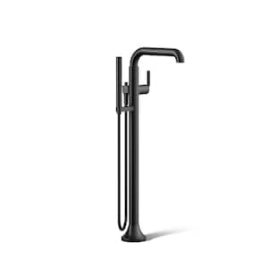 Tone Single-Handle Claw Foot Tub Faucet with Handshower in Matte Black