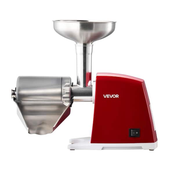 Electric Tomato Strainer 800W Max (Rated Power: 300W), 88 lbs./H, Stainless Steel, 1mm, 1.5mm, 3mm & 6mm Screens, Red