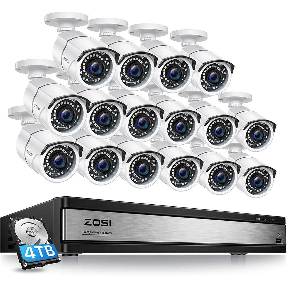 16-Channel 1080p 4TB Hard Drive DVR Security Camera System with 16 Wired Bullet Cameras price history on PriceWatchPro