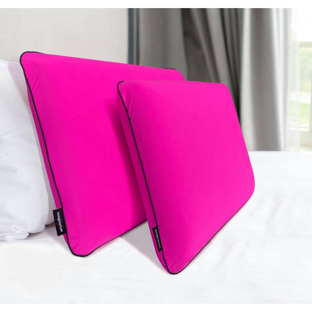 Party Pink Memory Foam Cooling Pillow Set of 2