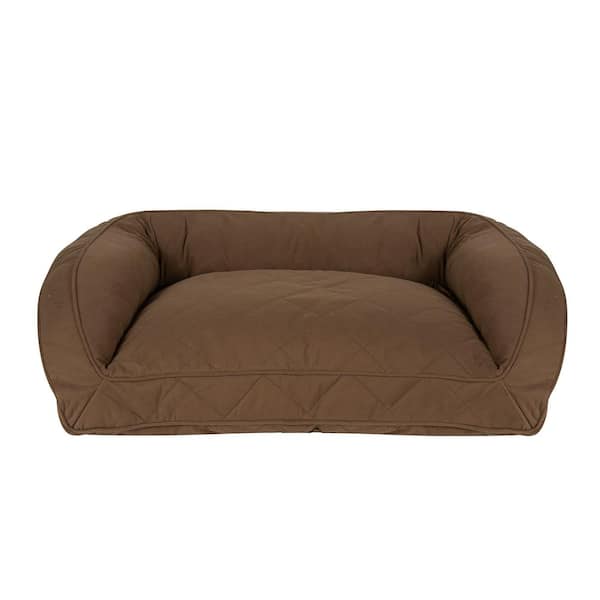 Carolina Pet Company Large/X-Large Chocolate Quilted Microfiber Bolster Bed