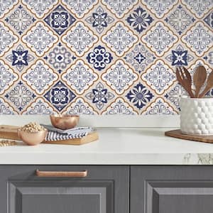 Mexican Blue Tiles Peel And Stick Giant Wall Decals