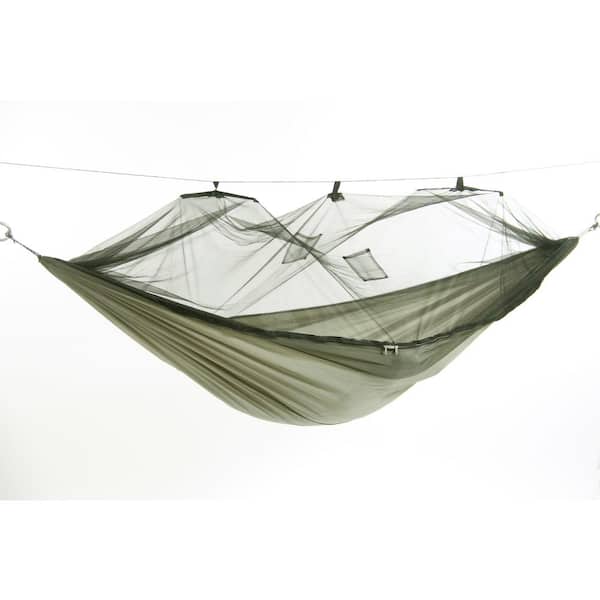 Byer of Maine 9 ft. 8 in. Parachute Nylon Hammock with Mosquito Net in Spruce Green