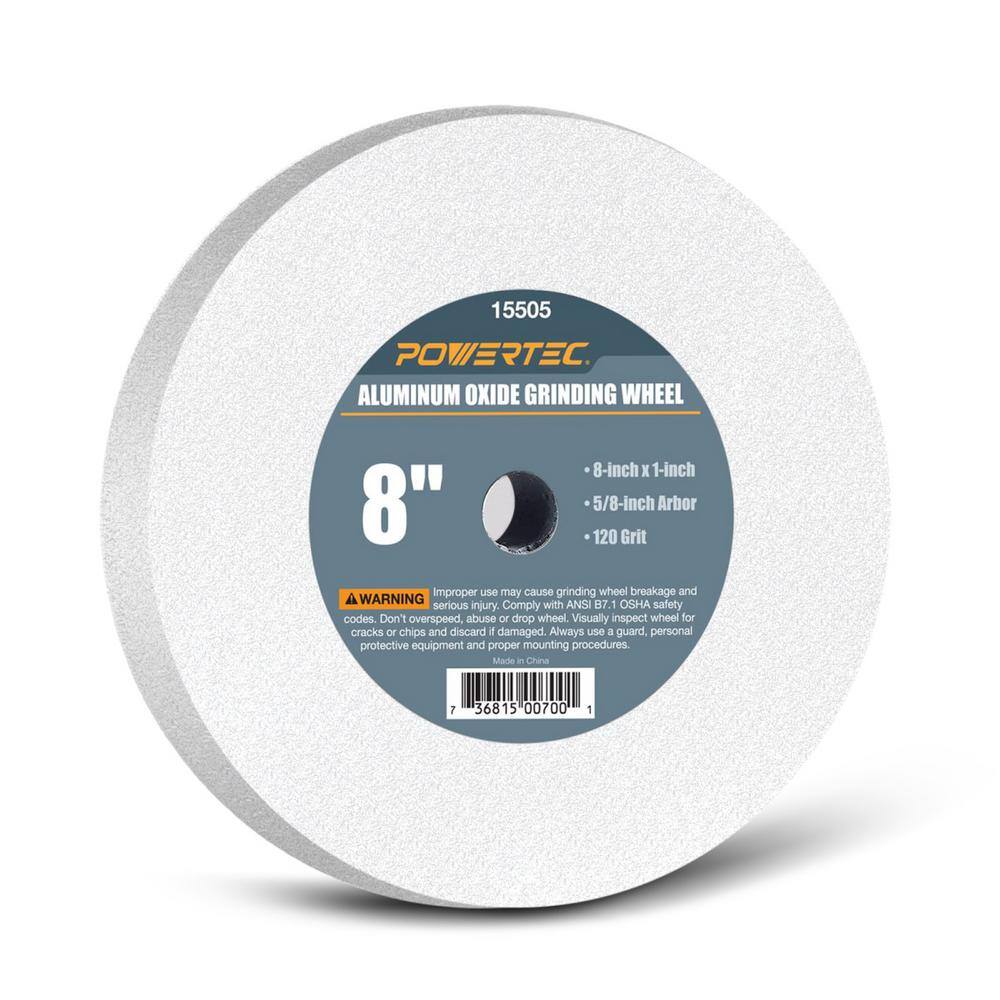 8 in. x 1 in. x 5/8 in. 120-Grit White Aluminum Oxide Grinding Wheel for Bench Grinder price history on PriceWatchPro