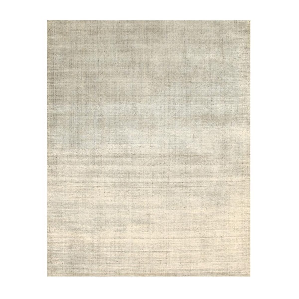 EORC Boho Ivory/Gray 8 ft. x 10 ft. Stripe Rug