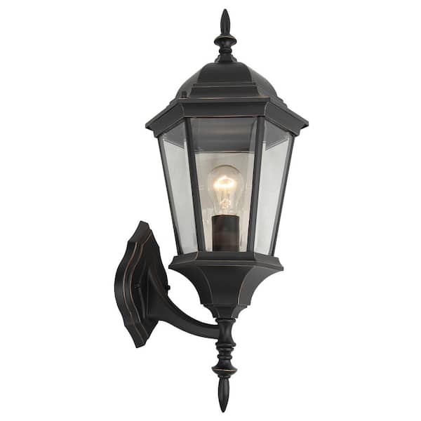 Unbranded 1-Light Imperial Black Outdoor Wall Lantern Sconce