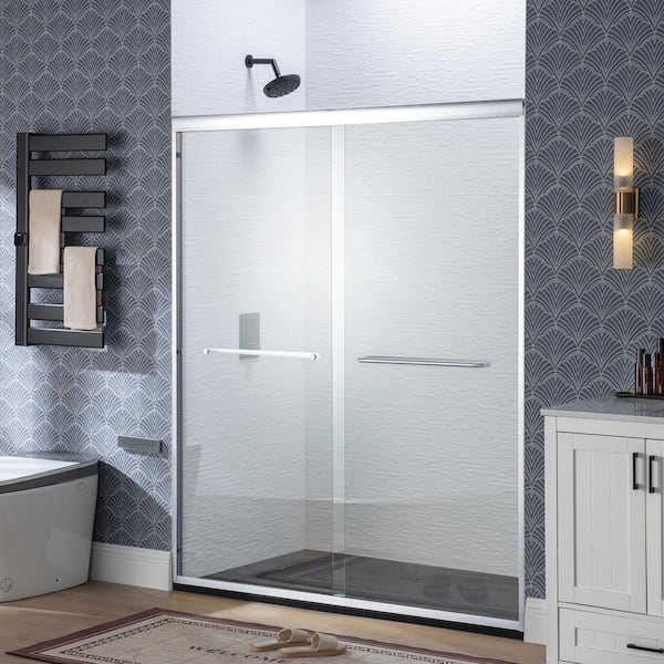 WOODBRIDGE 56-60 in. W x 72 in. H Double Sliding Framed Shower