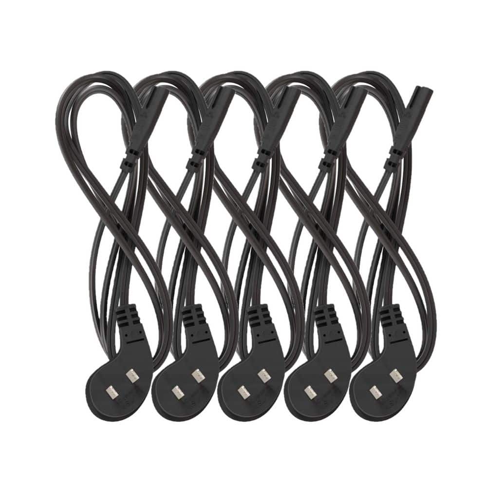 15 ft. Ultra Low Profile 18AWG / 2-Conductors Indoor (NEMA 1-15P / C7) Power Cord Black (5-Pack) price history on PriceWatchPro