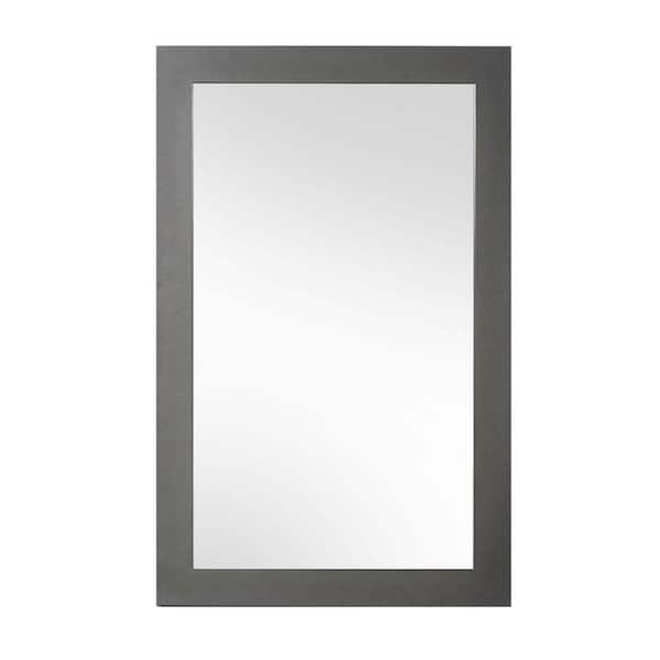 Duke Grey 55 in. W x 28 in. H Modern Rectangle Wood Framed Mirror