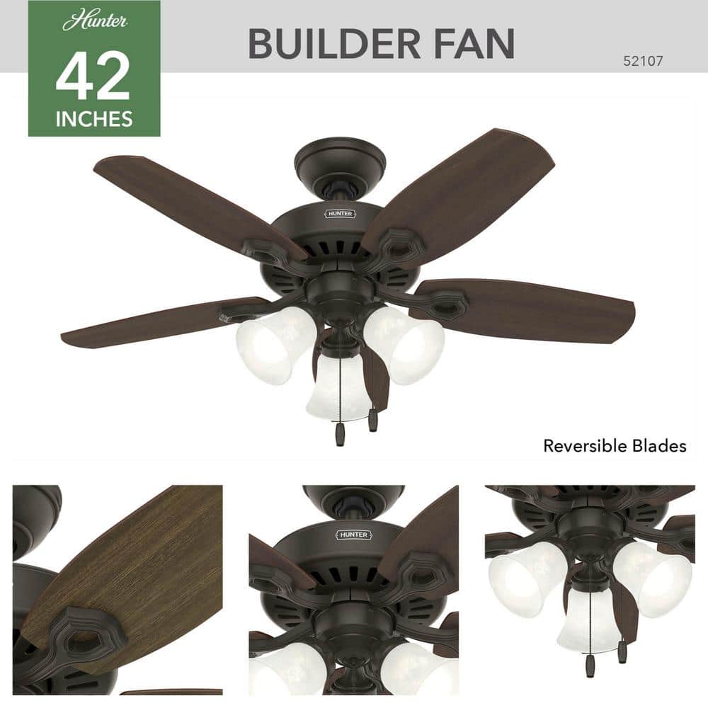 Elegant 42" New Bronze Ceiling Fan with Cherry & Mahogany Blades