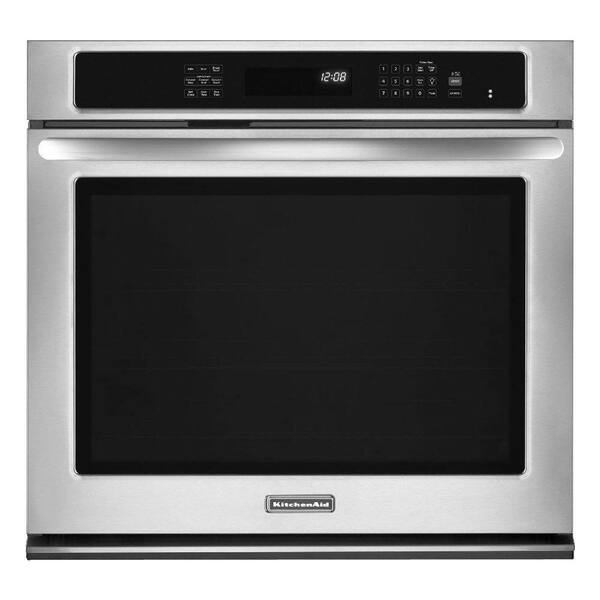 KitchenAid Architect Series II 27 in. Single Electric Wall Oven Self-Cleaning with Convection in Stainless Steel