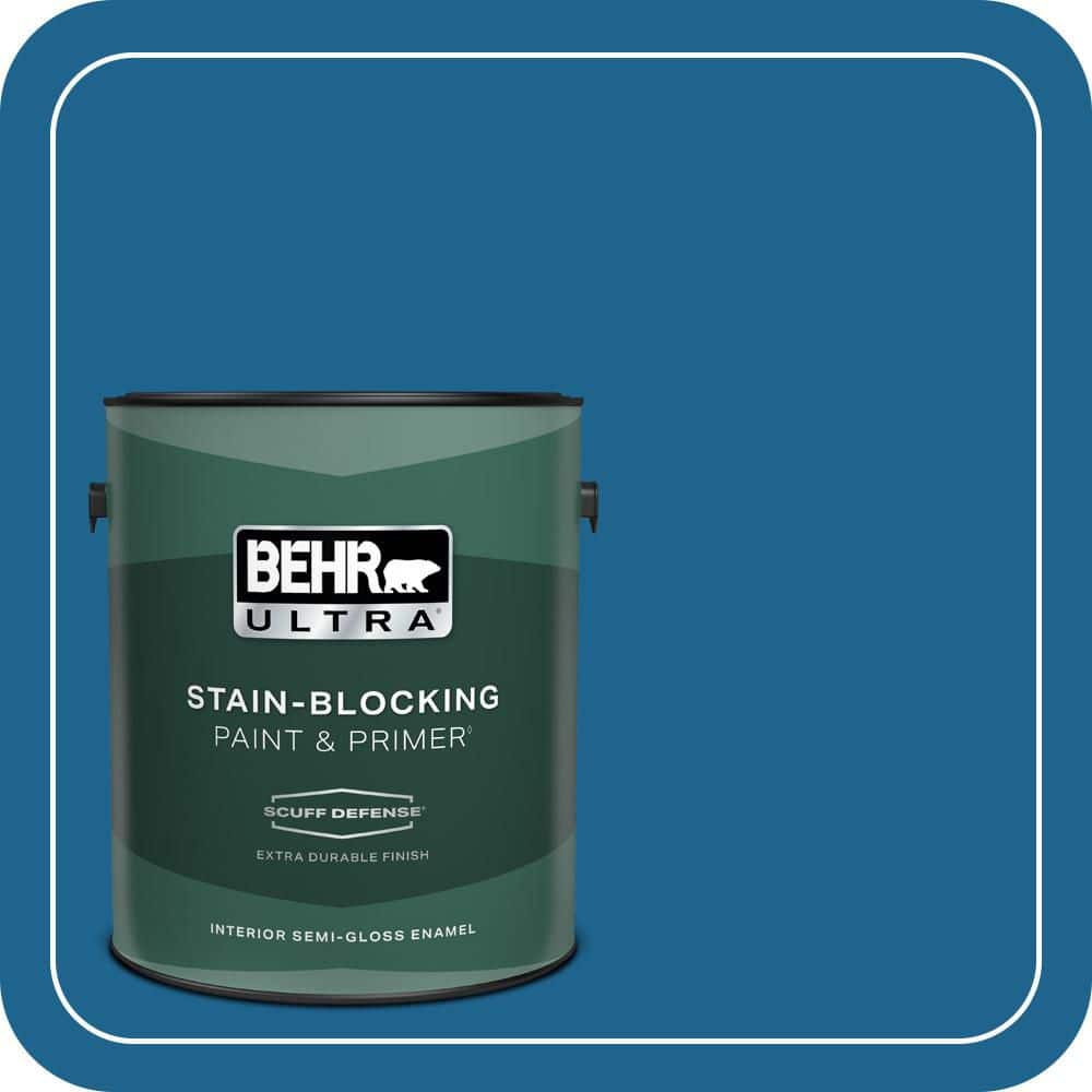1 gal. #MQ5-57 Traditional Blue Extra Durable Semi-Gloss Enamel Interior Paint & Primer price history on PriceWatchPro