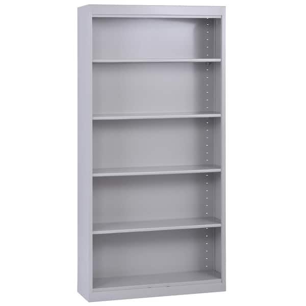 Sandusky Welded Steel Bookcase ( 36 in. W x 72 in. H x 12 in. D ) Freestanding Cabinet in Dove Gray