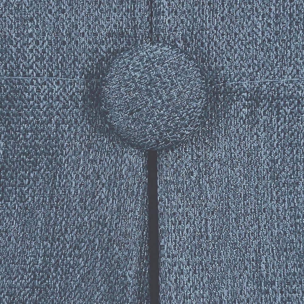 Navy Wide Blackout Drapes with Button Detail