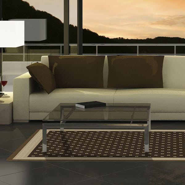 Jewel Athens Brown 3 ft. x 4 ft. Area Rug
