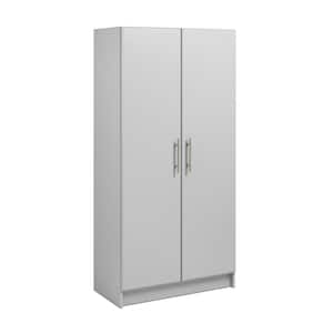 Wood Freestanding Garage Cabinet in Light Gray (32 in. W x 65 in. H x 16 in. D)
