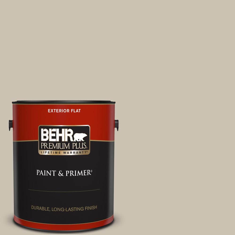 BEHR PREMIUM PLUS 1 gal. PPU508 Sculptor Clay Flat Exterior Paint