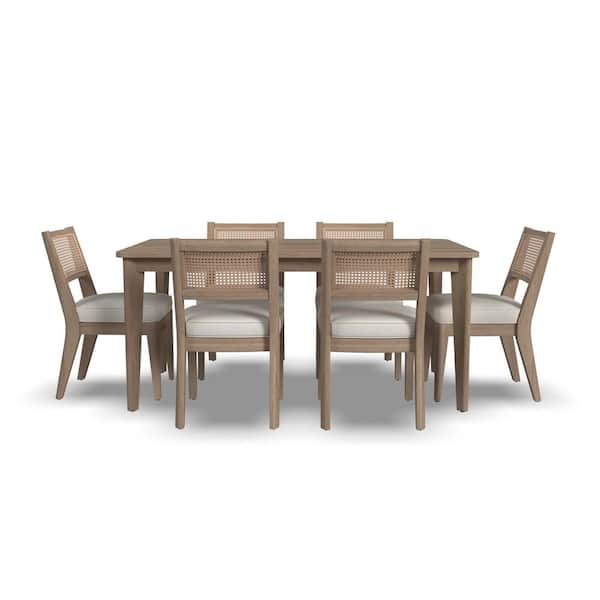 Brentwood Oak Rectangular Dining Set Seats