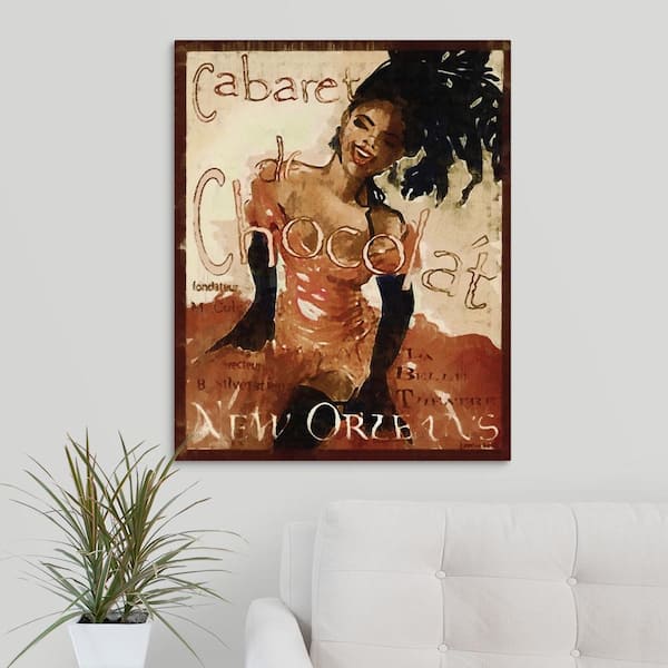 GreatBigCanvas "Cabaret Chocolat, New Orleans - Vintage Advertisement" by Vintage Apple Collection Canvas Wall Art