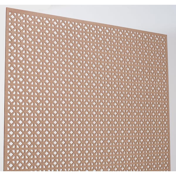 American Pro Decor 72 In X 24 1 8 Unfinished Circle Decorative Perforated Paintable Mdf Screening Panel Insert 5apd10620 - Home Depot Decorative Screen