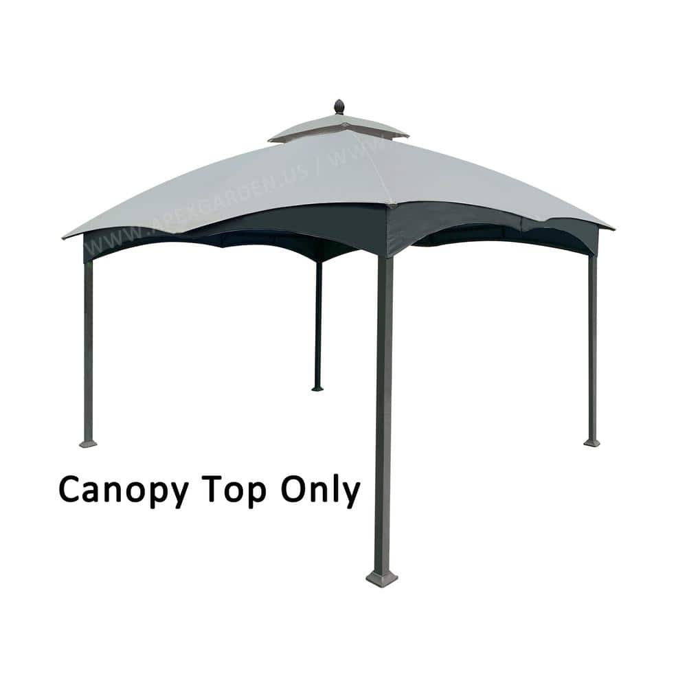 Gray Replacement Canopy Top for 10 ft. x 12 ft. Gazebo