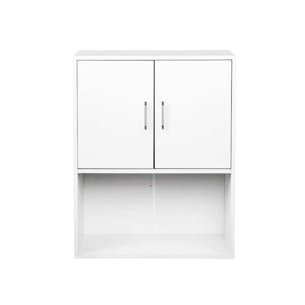 Flynama 11.02 in. W x 23.62 in. D x 30.00 in. H Bathroom Storage Wall Cabinet in White