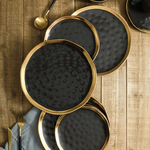 STONE LAIN Stone Lain Florian 16-Piece Dinnerware Set Porcelain, Service For 4, Black - image 3