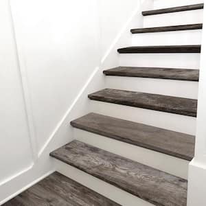 Hickory Lake 1.25 in. T x 12 in. W x 47.2 in. L Luxury Vinyl Stair Tread Eased Edge (2 Pieces/case)
