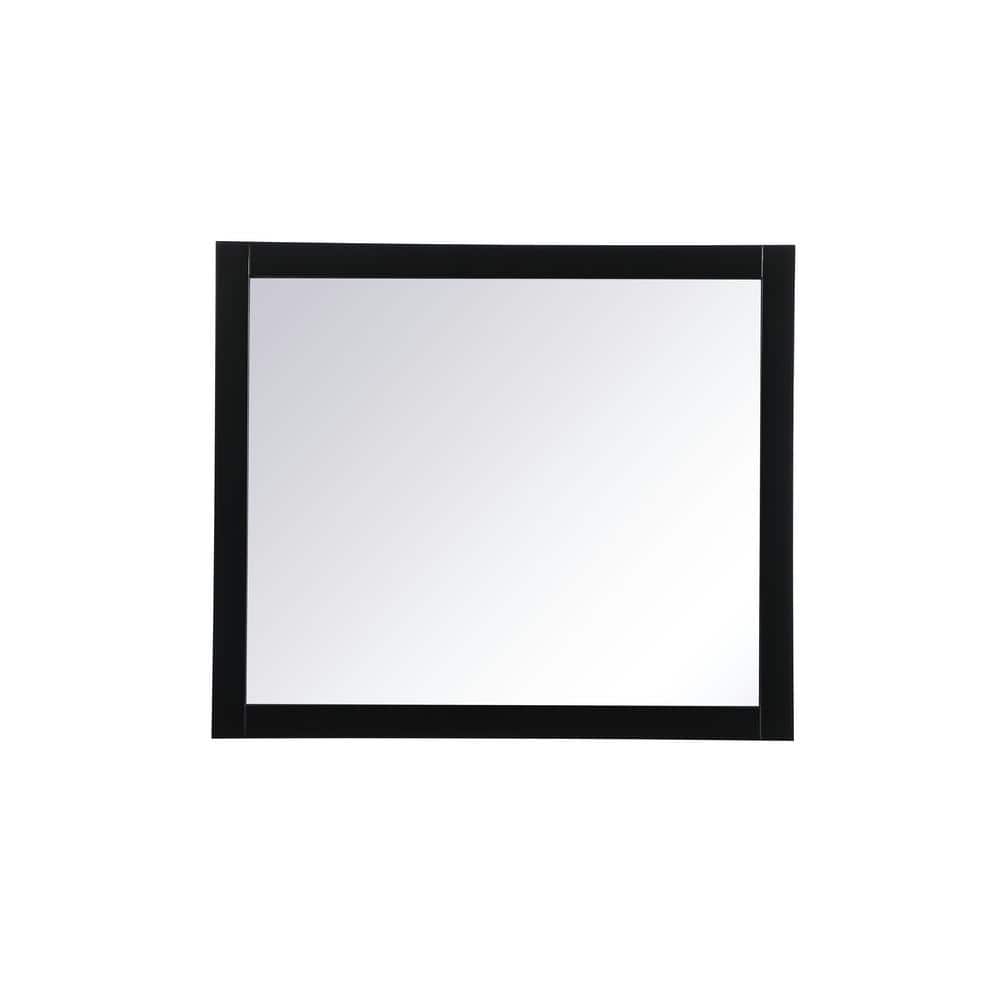 36in H x 42in W Rectangle black Vanity mirror