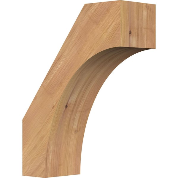 Ekena Millwork 5 1/2"W x 14"D x 18"H Westlake Smooth Knee Brace, Western Red Cedar