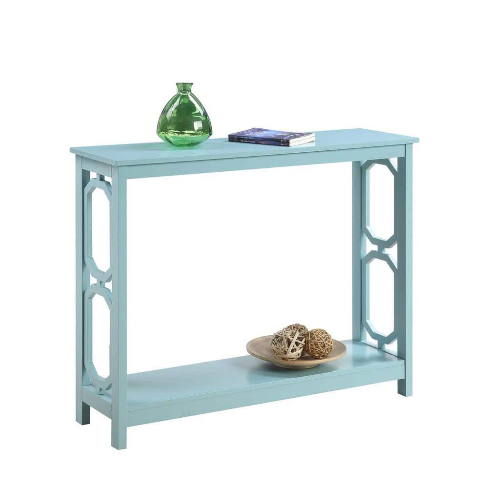 Omega Sea Foam Blue 40" Contemporary Console Table with Storage