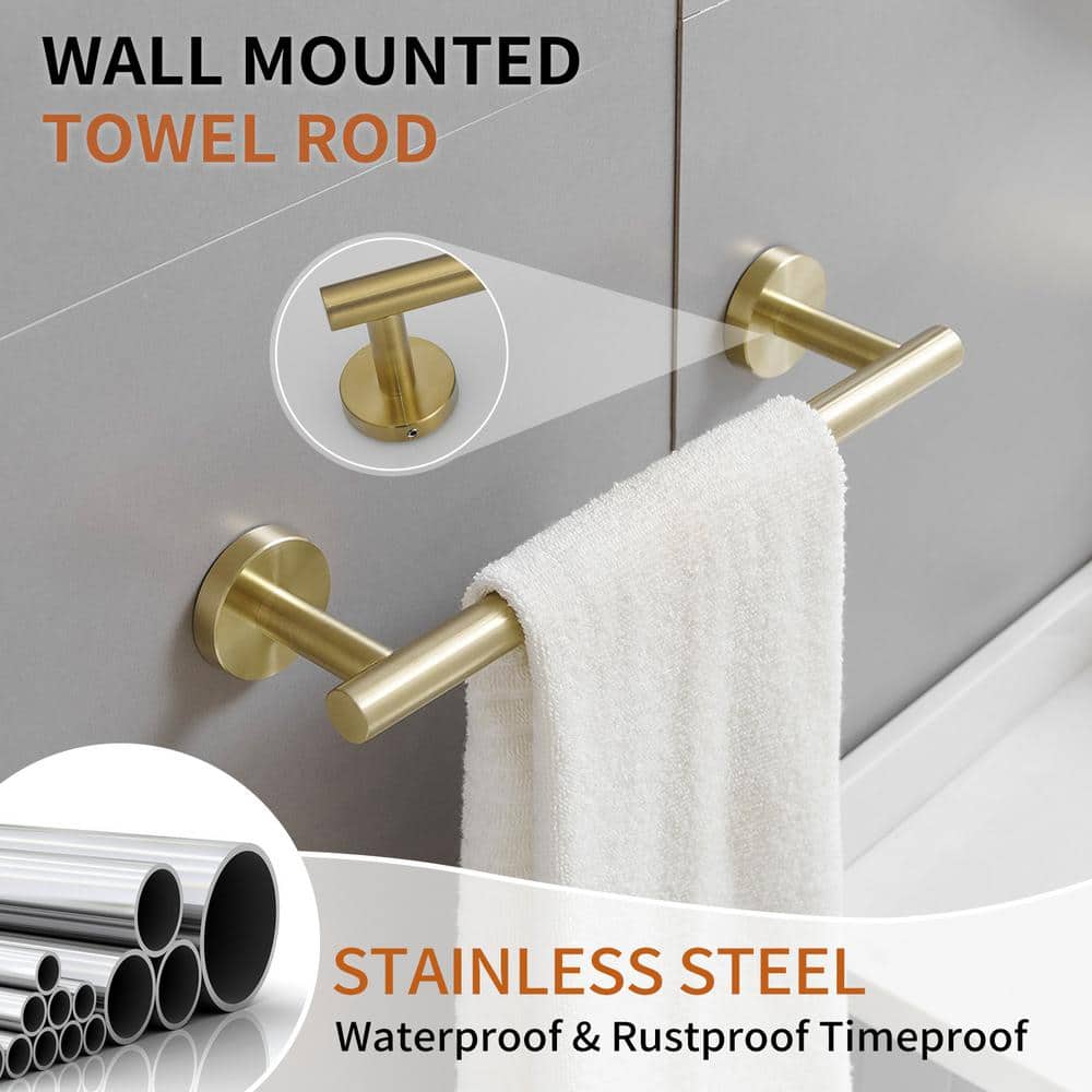 Brushed Gold 24-Inch Metal Bathroom Hardware Set