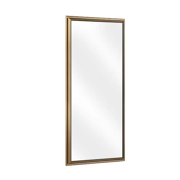 NEUTYPE 36 in. W x 72 in. H Rectangle Multi-Level Frame Classic Gold Wall Mirror