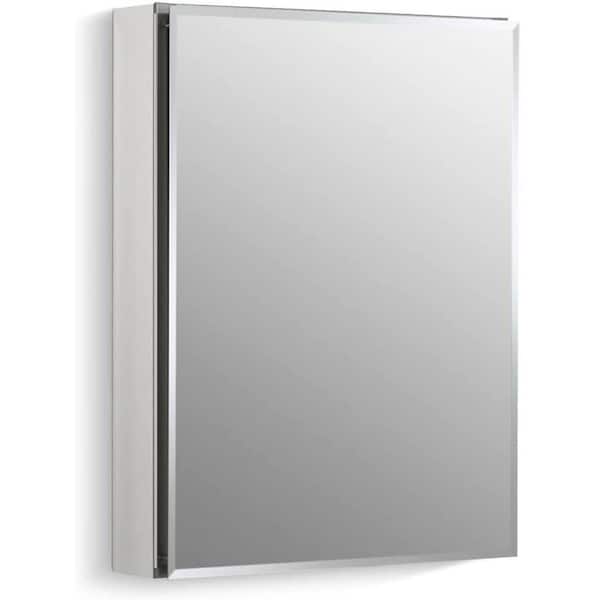 20 in. W x 26 in. H Silver Recessed/Surface Mount Soft Close Medicine Cabinet with Mirrored Door