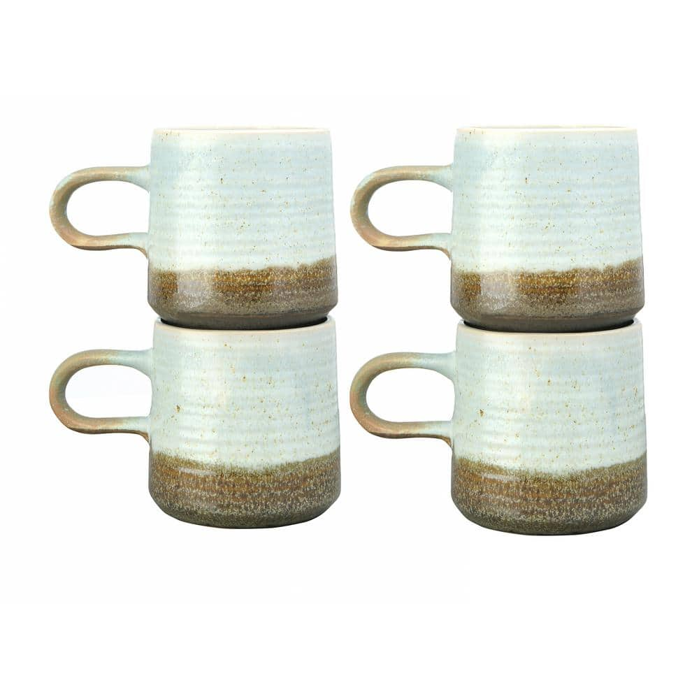 3R studios 24 oz. Multi-Colored Stoneware Tea Cups (Set of 4 Styles)  DF4860SET - The Home Depot