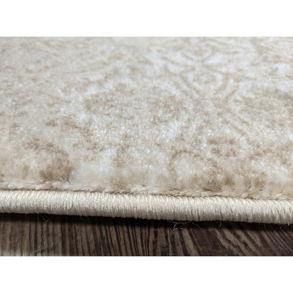 Colosseo Bone 5 ft. x 7 ft. Traditional Oriental Vintage Area Rug