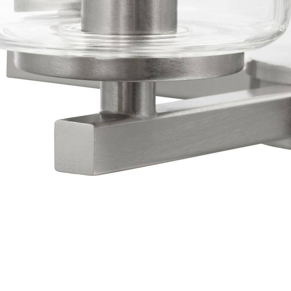Vertex 28" Brushed Nickel Modern Foyer Light with Glass Shade